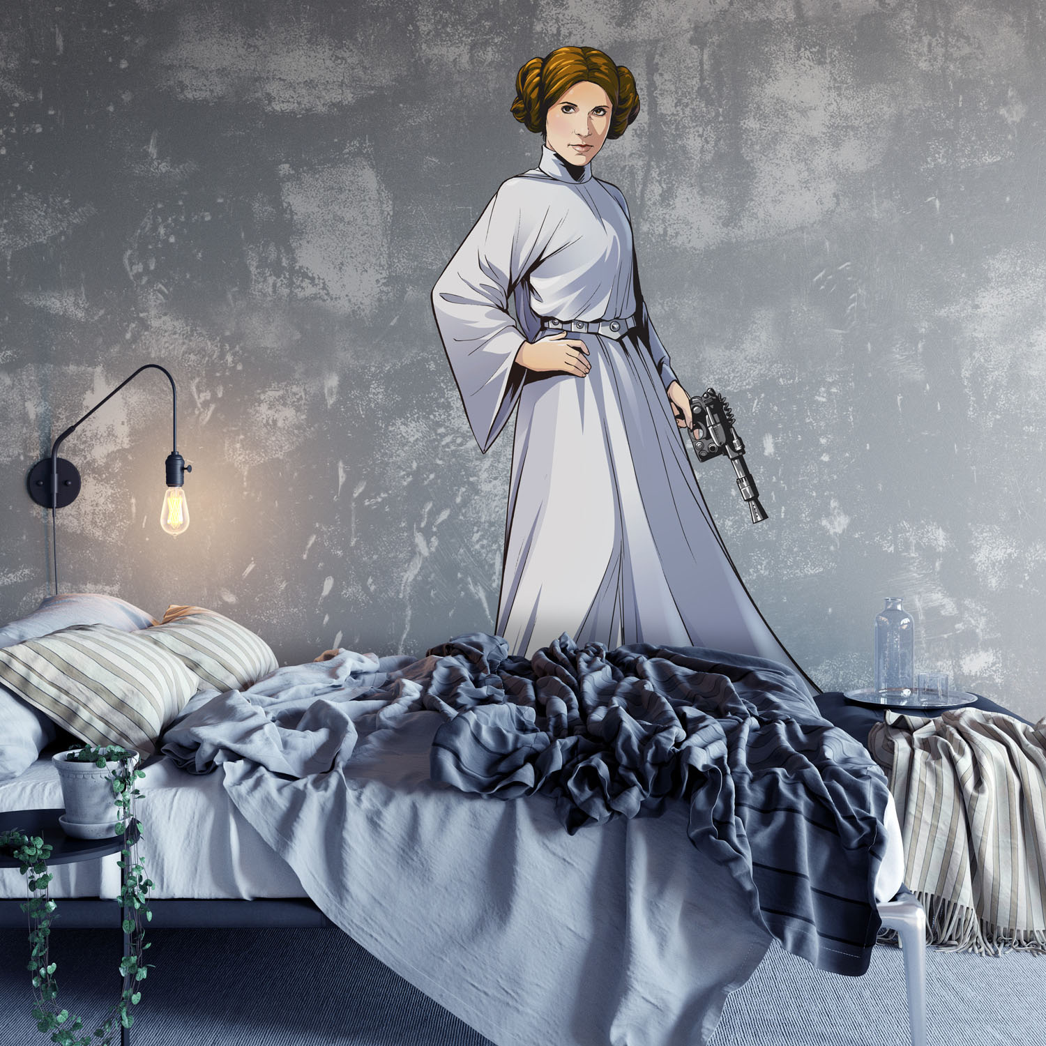 Star Wars Vlies Fototapete selbstklebend "Star Wars XXL Prinzessin Leia" 127cm x 170cm