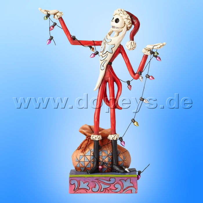 Disney Traditions / Jim Shore Figur von Enesco "Wrapped Up In Christmas Spirit (Santa Jack mit Lichterkette)" 4057954.