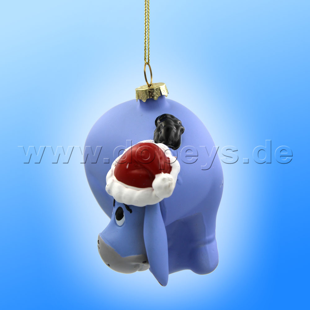 Kurt S. Adler - Disney "I-Aah mit Weihnachtsmütze" Weihnachtsanhänger aus Glas Ornament DN35031