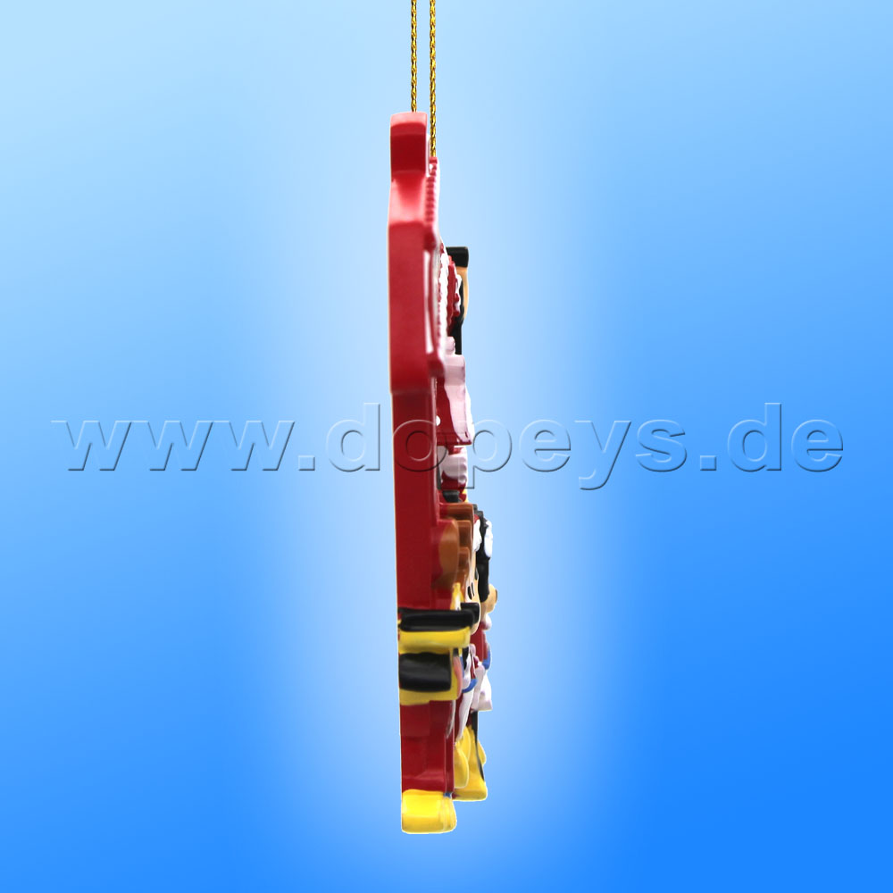 Kurt S. Adler - Disney "Red Disney House" Mickey, Minnie, Donald, Goofy & Pluto Relief Weihnachtsanhänger / Ornament DN37026