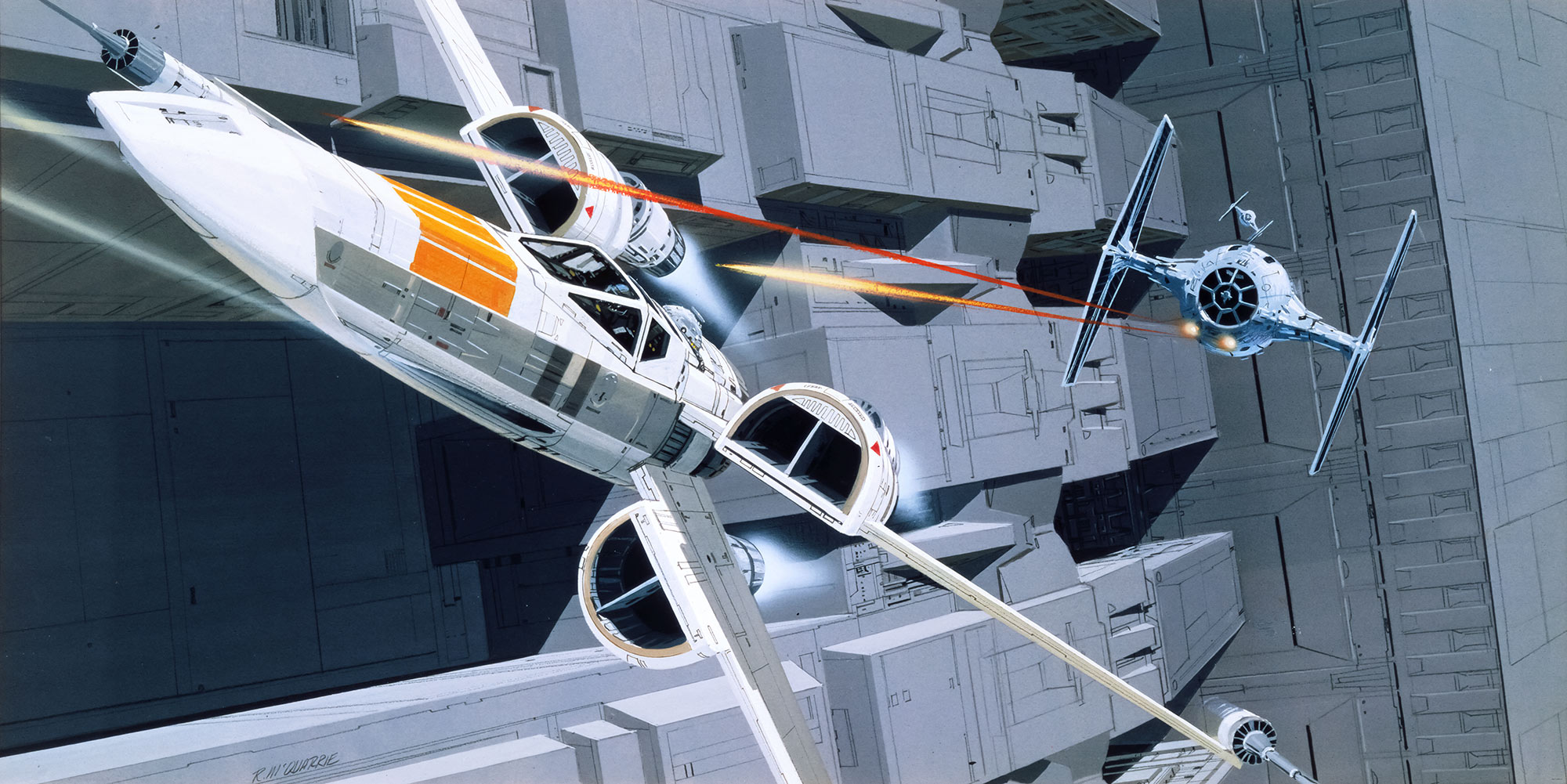 Star Wars Vlies Fototapete "Star Wars Classic RMQ X-Wing vs TIE-Fighter"