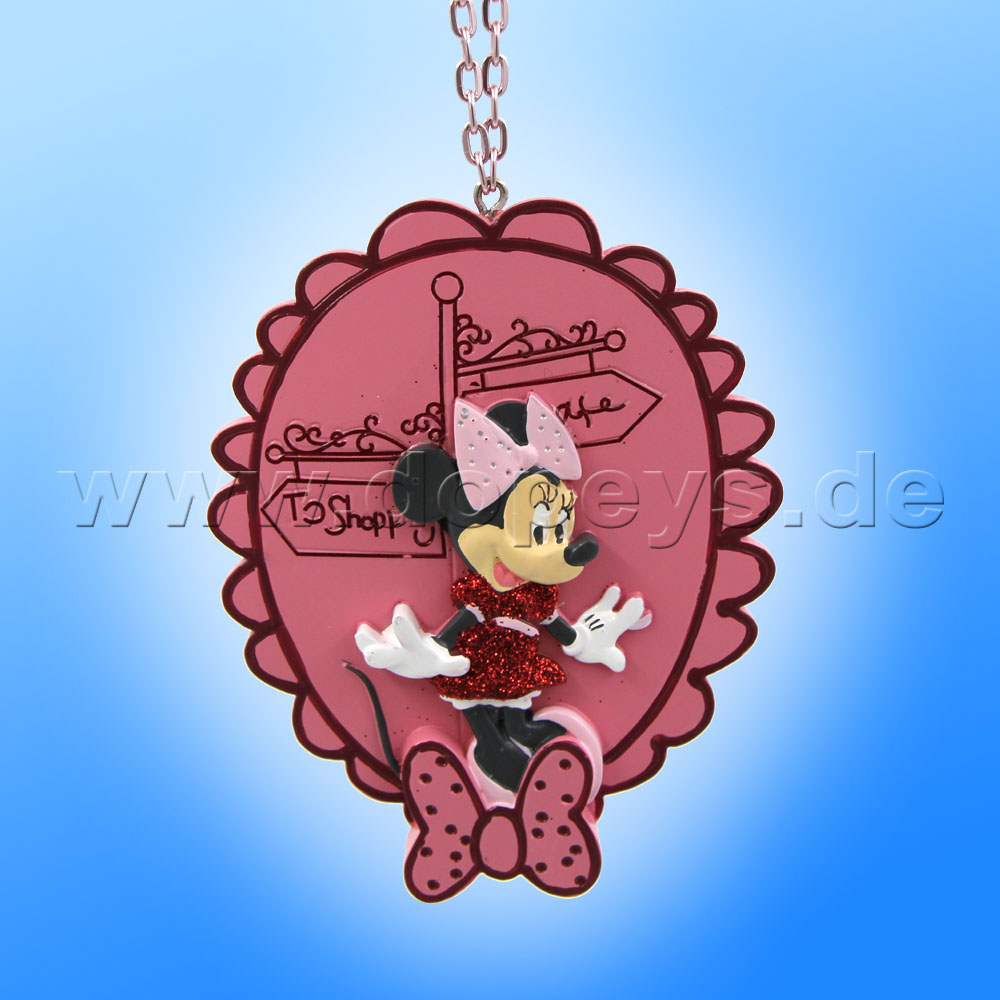 Kurt S. Adler - Disney "Minnie Mouse" burgundy 3D Relief Christmas Hanging Ornament DN32001