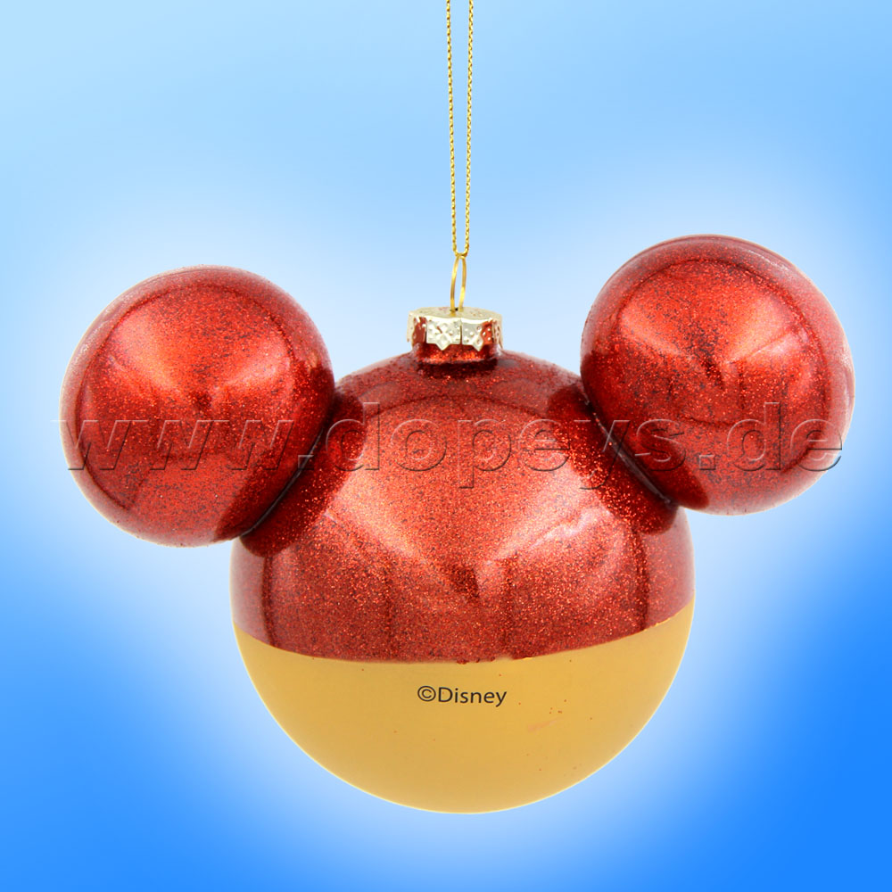Kurt S. Adler - "Pluto" Disney Mickey Ear Ball Christmas Bauble red DN37007
