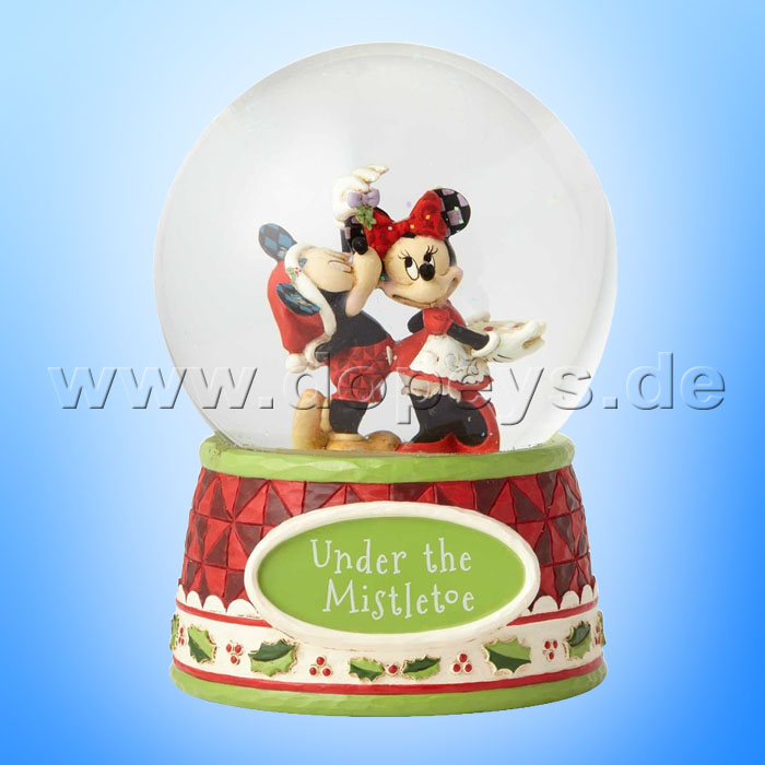 Disney Traditions / Jim Shore Figur von Enesco "Under The Mistletoe (Mickey Maus & Minnie Maus Schneekugel)" 4060275