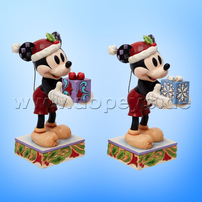 Disney Traditions Figur - Mickey als Weihnachtsmann mit Geschenk (Secret Santa) von Jim Shore 6013060