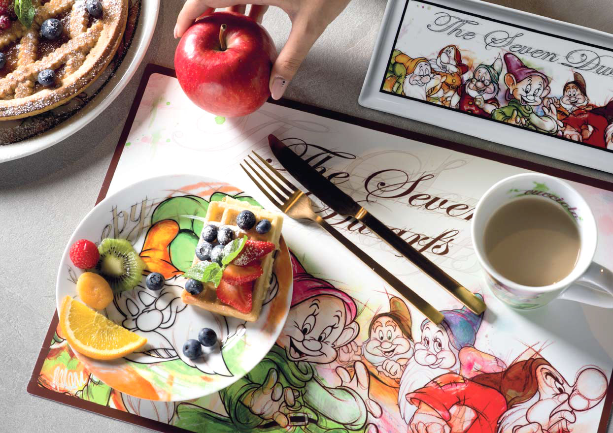 Disney Tablett / Serviertablett "Die sieben Zwerge" im italienischen Design 133005