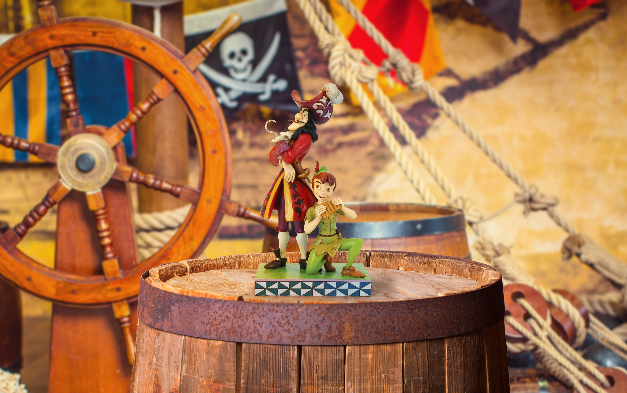 Disney Traditions Figur - Peter Pan & Hook, Gut gegen Böse (Devious and Daring) von Jim Shore 6011928