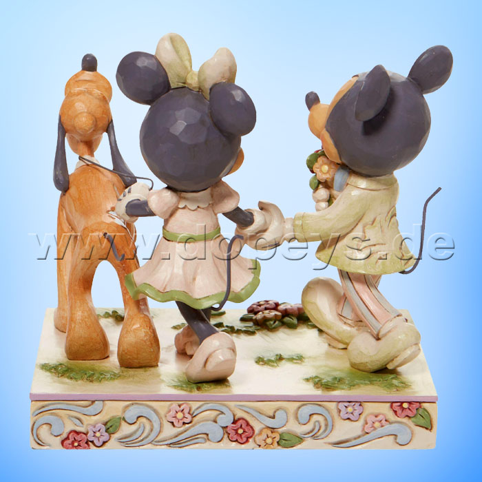 Disney Traditions - Springtime Stroll (Mickey, Minnie & Pluto White Woodland) von Jim Shore 6010101