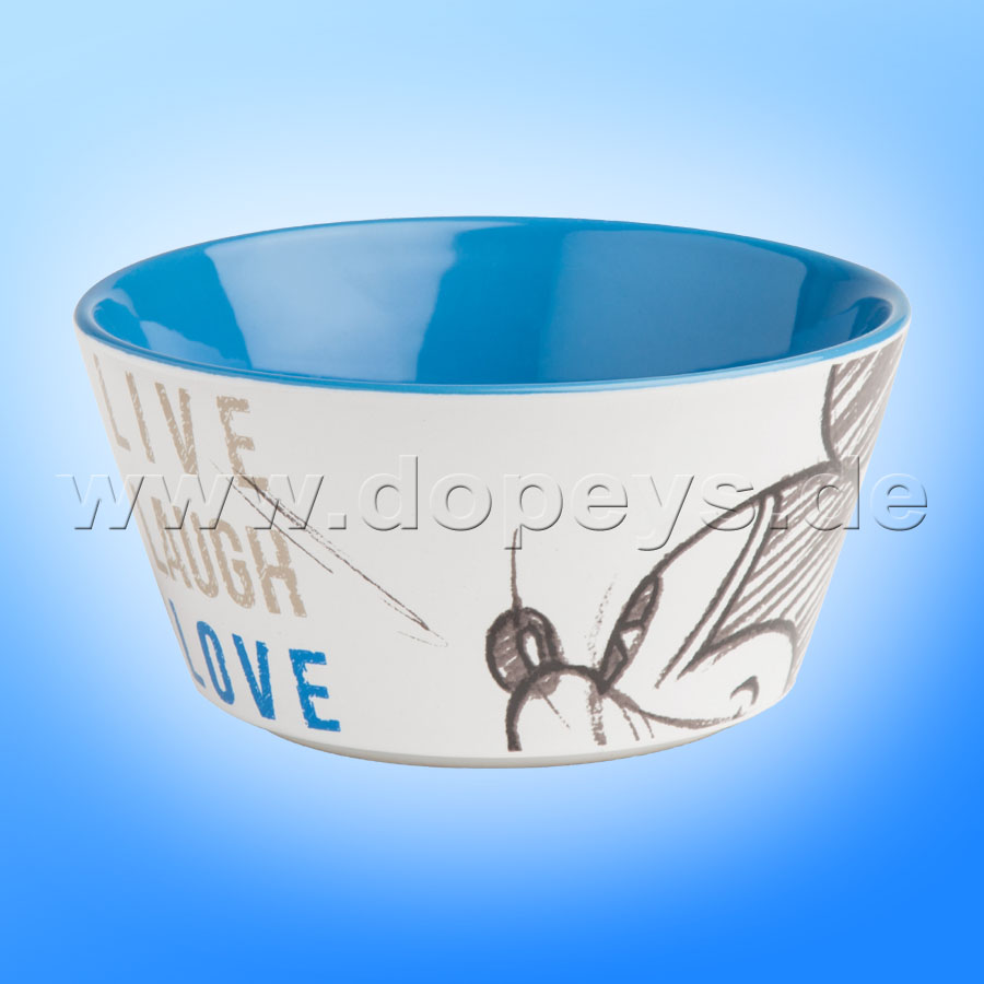 Disney Geschenkset Mickey Frühstücksteller / Dessert-Teller + Müslischale "Blau" Live Laugh Love PWMSETLL-3