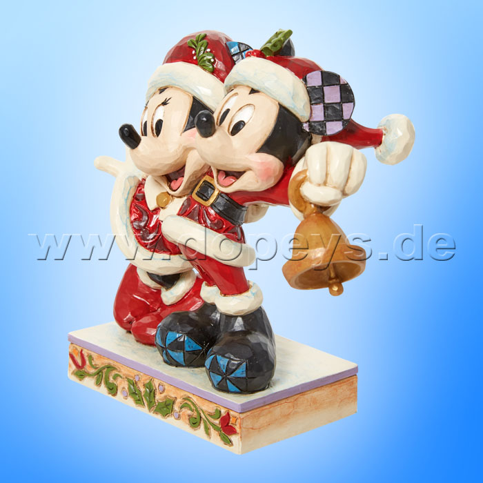 Disney Traditions Figur - Mickey & Minnie Maus als Weihnachtsmann (Jingle Bell) von Jim Shore 6013058