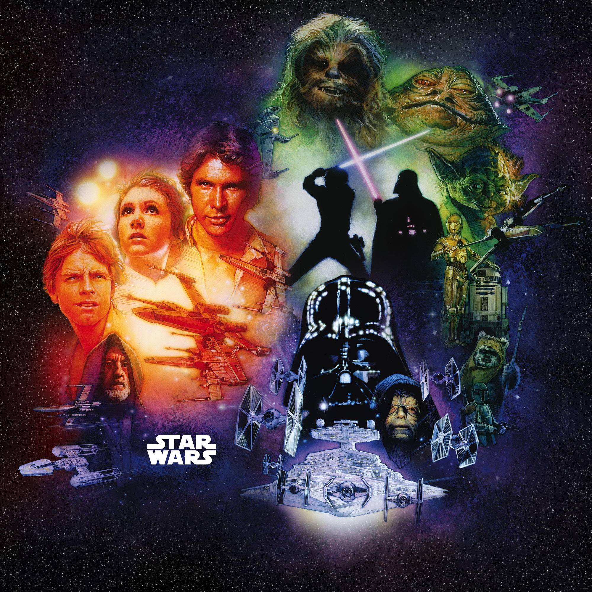 Star Wars Vlies Fototapete "Star Wars Classic Poster Collage"