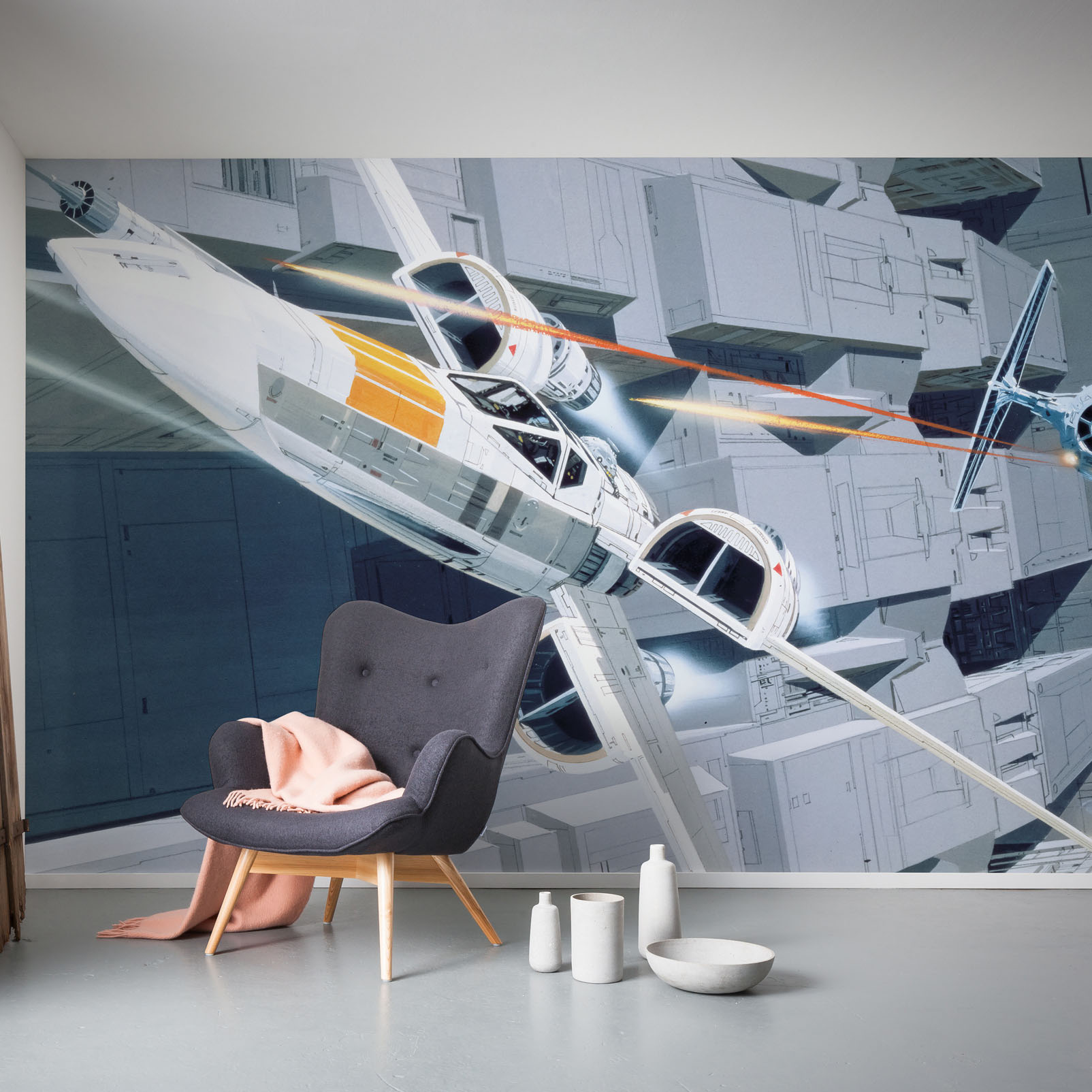 Star Wars Vlies Fototapete "Star Wars Classic RMQ X-Wing vs TIE-Fighter"