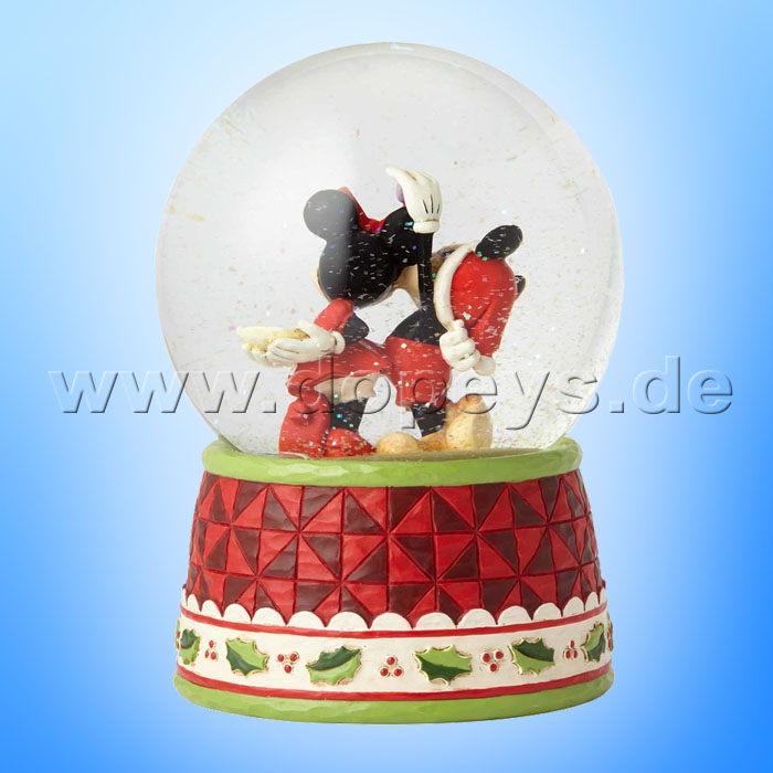 Disney Traditions / Jim Shore Figur von Enesco "Under The Mistletoe (Mickey Maus & Minnie Maus Schneekugel)" 4060275