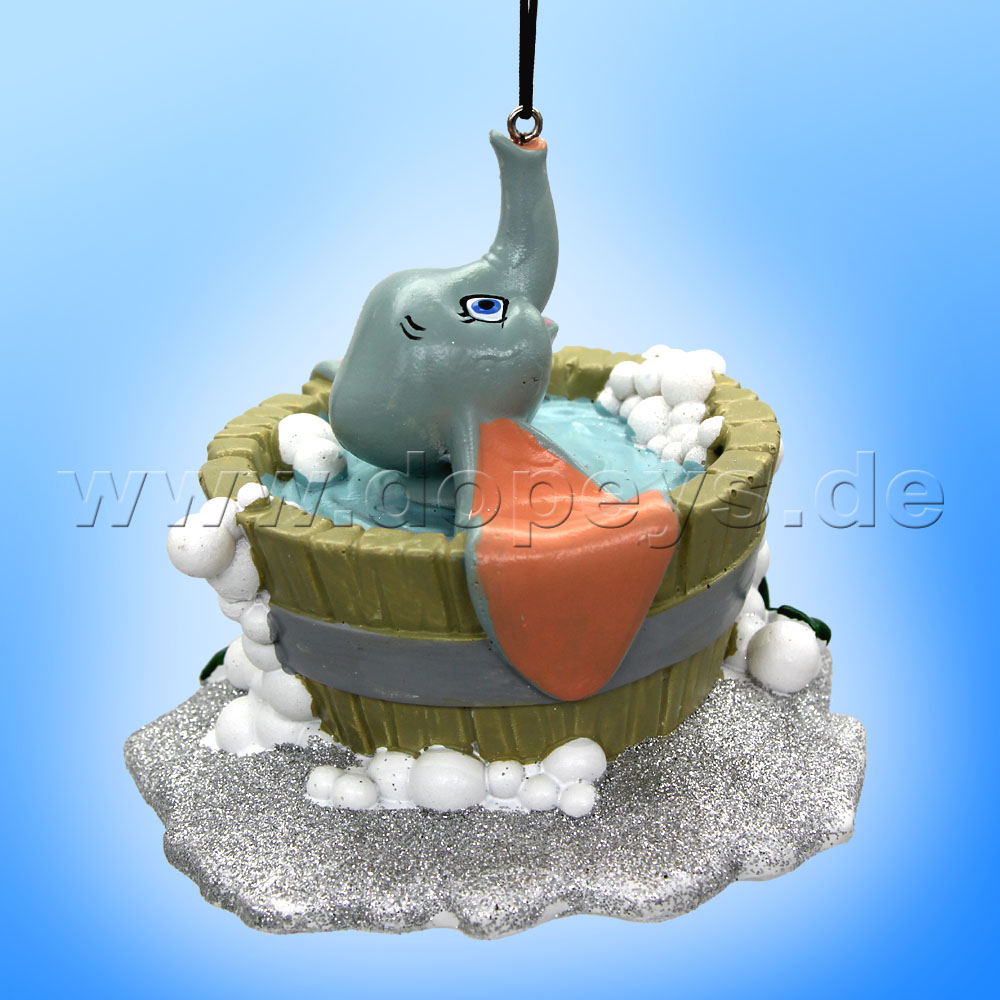 Kurt S. Adler - Disney "Merry Bubble Bath" Dumbo in water basin Hanging Ornament DN33043