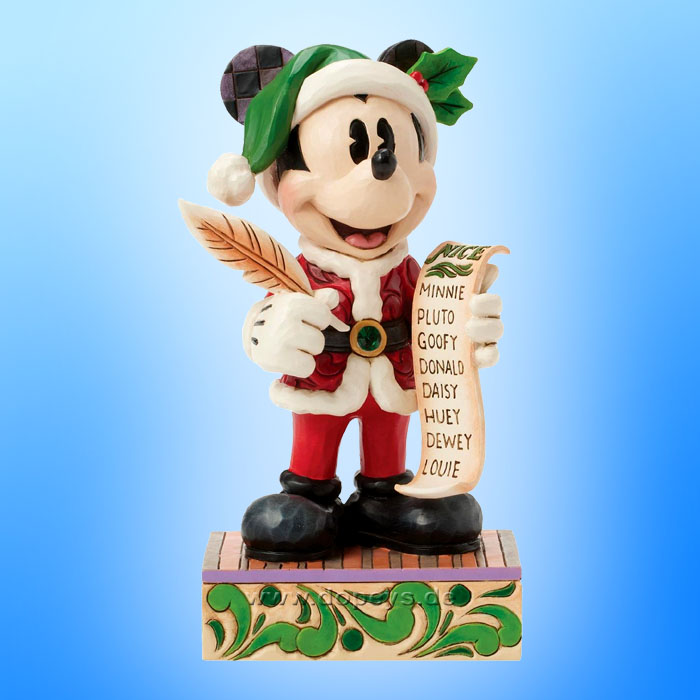 Disney Traditions Figur - Weihnachtsmann Mickey mit Lieb & Unartig Liste (Twenty Years of Magic) von Jim Shore 6016890