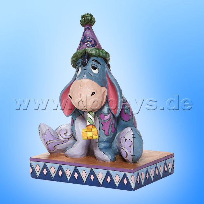 Disney Traditions - Birthday Blues (Eeyore with Birthday Hat & Horn) figurine by Jim Shore 6008074