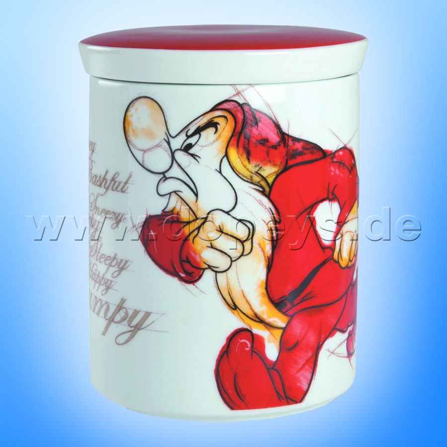 Disney Vorratsbehälter / Vorrats-Dose 7 Zwerge "Brummbär" im italienischen Design PWS02T/3BR