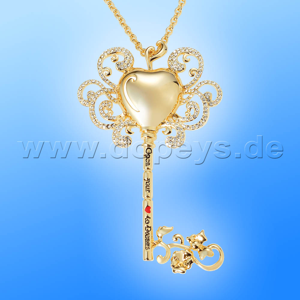 Disney Necklace - Key (Snow White) in Gold from Couture Kingdom 12100181