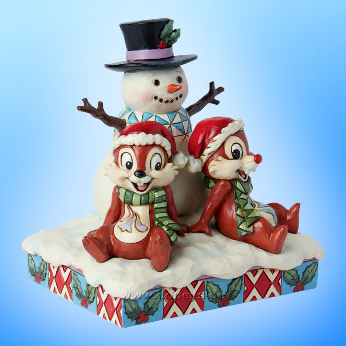 Disney Traditions - Chip & Dale with Snowman (Snow Much Fun) figurine by Jim Shore 6015006