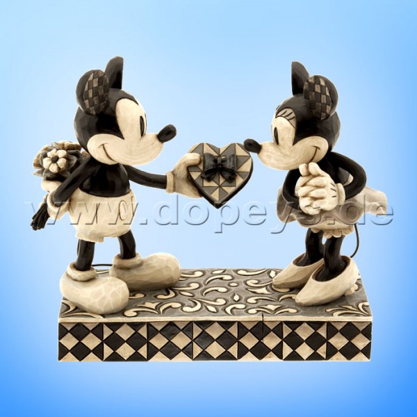 Disney Traditions - Real Sweetheart (Mickey & Minnie Retro schwarz-weiß) von Jim Shore 4009260