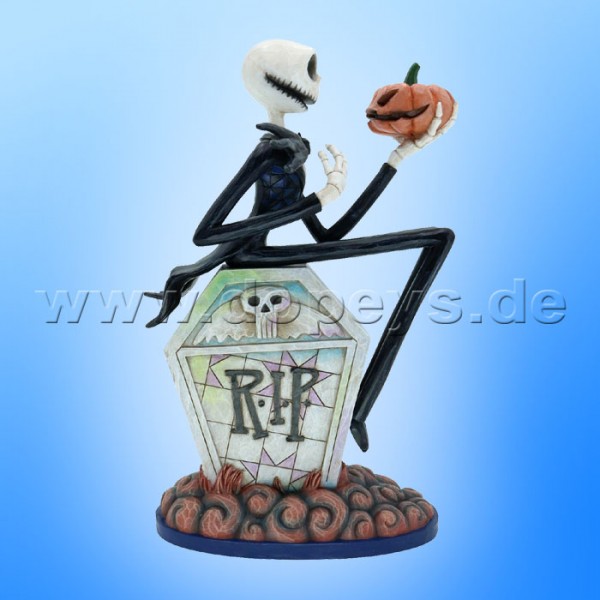 Disney Traditions - The Pumpkin King (Jack mit Kürbis auf einem Grabstein) von Jim Shore 6010866