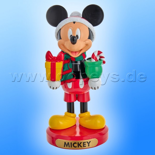 Kurt S. Adler - Disney Nussknacker "Mickey Maus" mit Weihnachtsgeschenk DN6211L