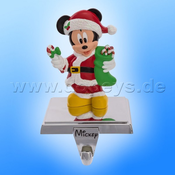Kurt S. Adler - Disney Weihnachtsstrumpfhalter / Kaminsockenhalter "Mickey Maus" mit ausziehbarem Haken DN7161