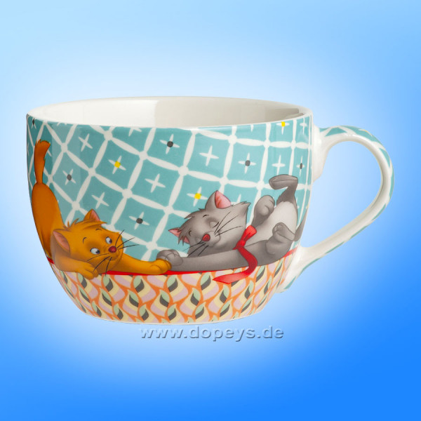 Große Disney Frühstückstasse / Cappuccino Tasse - Tales "Aristocats" im italienischen Design 102004