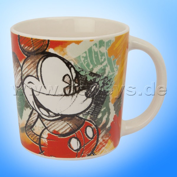 Disney Tasse / Kaffeetasse Elfenbein-Mickey "Rot" - Mickey & Minnie Color Fun, im italienischen Design PWM21CF-1S, 39cl