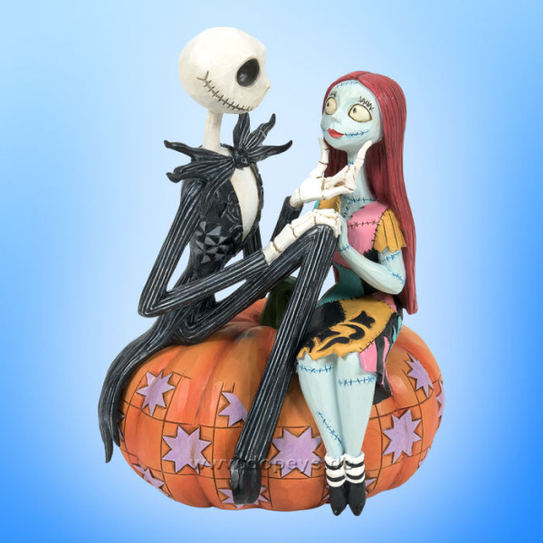 Disney Traditions - Jack and Sally on a Pumpkin (The Pumpkin King and Sally) figurine by Jim Shore 6014358