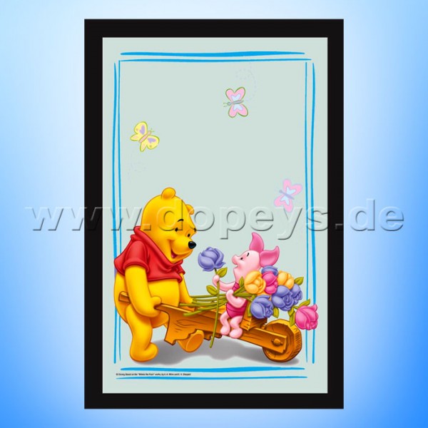 Disney Wandspiegel / Motivspiegel - Winnie Puuh "Ferkel & Puuh bei der Blumenernte" 20 x 30cm HN18430