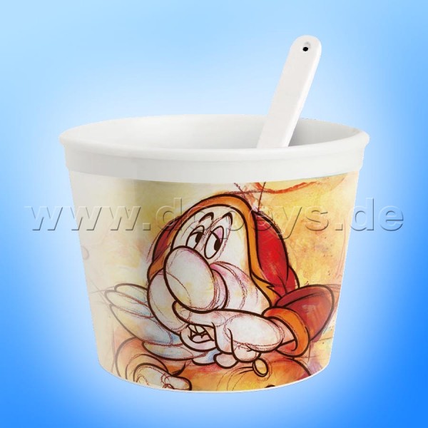 Disney Eisbecher mit Eislöffel "Hatschi" im italienischen Design, 25 cl