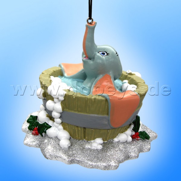 Kurt S. Adler - Disney "Merry Bubble Bath" Dumbo im Wasserbottich - Weihnachtsbaumanhänger / Ornament DN33043