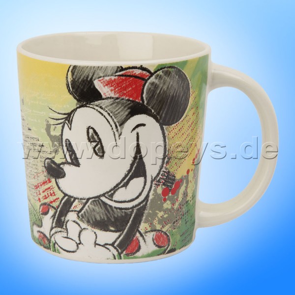 Disney Tasse / Kaffeebecher Elfenbein-Minnie "Grün" - Mickey & Minnie Color Fun, im italienischen Design PWM21CF-1V, 39cl