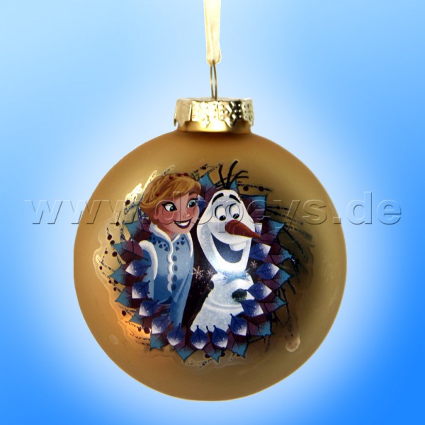 Kurt S. Adler - Frozen "Anna & Olaf" Christmas Bauble gold DN03005-A