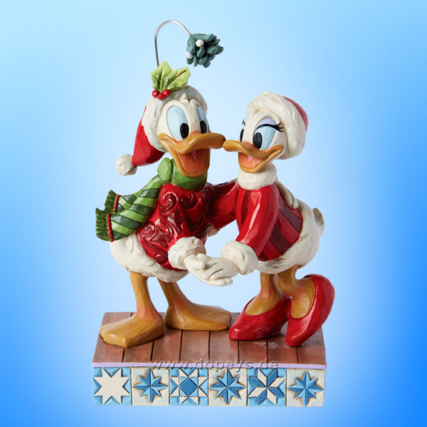 Disney Traditions Figur - Donald & Daisy unterm Mistelzweig (Merry Mistletoe) von Jim Shore 6015004