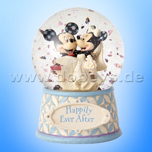 Disney Traditions - Happily Ever After (Mickey & Minnie als Hochzeitspaar Schneekugel) von Jim Shore 4059185