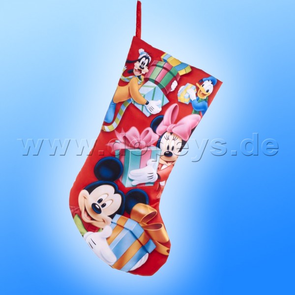 Kurt S. Adler - Disney Weihnachtsstrumpf "Mickey & Freunde mit Weihnachtsgeschenk" DN7194