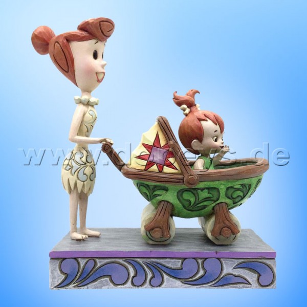 The Flintstones / Jim Shore Figur von Enesco."Bedrock Buggy (Wilma mit Pebbles im Kinderwagen)" 4058334