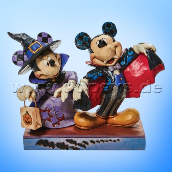 Disney Traditions - Terrifying Trick-or-Treaters (Minnie as Witch and Mickey as Vampire) figurine by Jim Shore 6008989