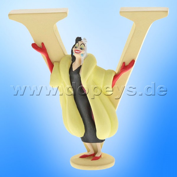 Enchanting Disney Collection - Letter "V" - Cruella De Vil figurine by Enesco A29567