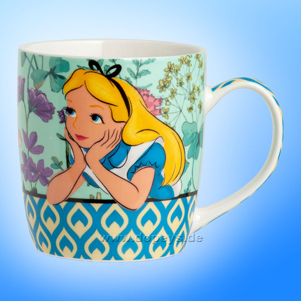 Disney Kaffeetasse / Kaffeebecher - Tales "Alice im Wunderland" im italienischen Design 102010