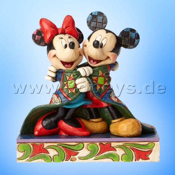 Disney Traditions / Jim Shore Figur von Enesco "Warm Wishes (Mickey und Minnie mit Weihnachtsdecke)" 4057937.