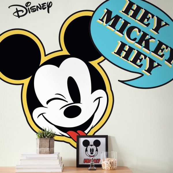 Disney Vlies Fototapete selbstklebend Mickey Maus "Mickey Hey XXL" 127cm x 200cm