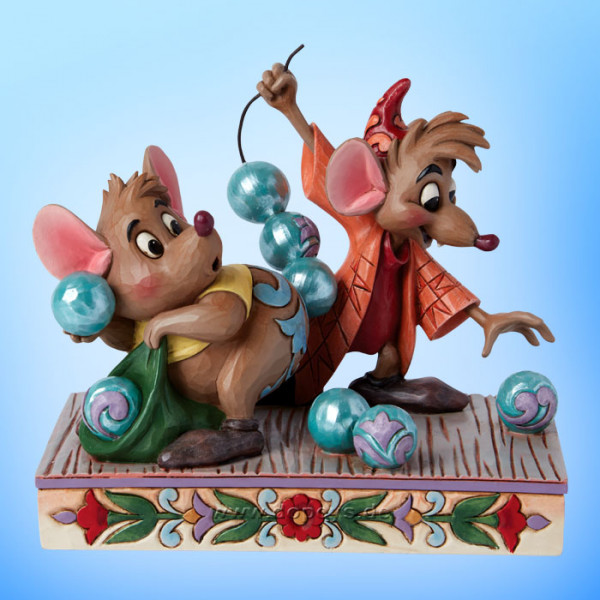 Disney Traditions Figur - Jacques & Karli mit Perlen (Beads for Cinderelly) von Jim Shore 6015020