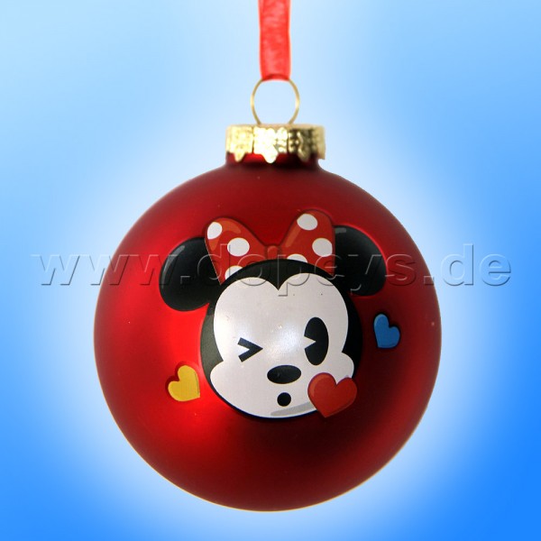 Kurt S. Adler - Disney "Baby Minnie mit Schleife" Weihnachtsbaumkugel / Glaskugel in Rot DN02005-F