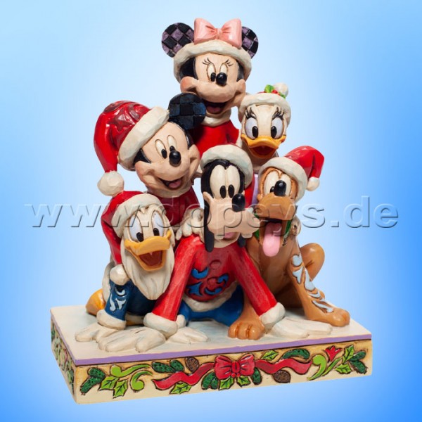 Disney Traditions - Piled High with Holiday Cheer (Mickey & Freunde als Weihnachtspyramide) von Jim Shore 6007063