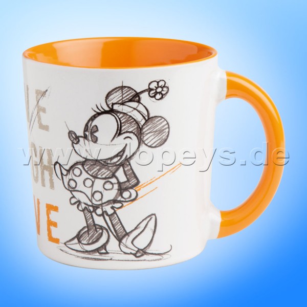 Disney Kaffeetasse Mnnie Maus "Orange" Live Laugh Love, 39 cl PWM21LL/1A