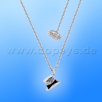Disney Necklace - Mad Hatter Hat (Alice in Wonderland) in White Gold from Couture Kingdom 12100271 Disney Necklace - Mad Hatter Hat (Alice in Wonderland) in White Gold from Couture Kingdom 12100271