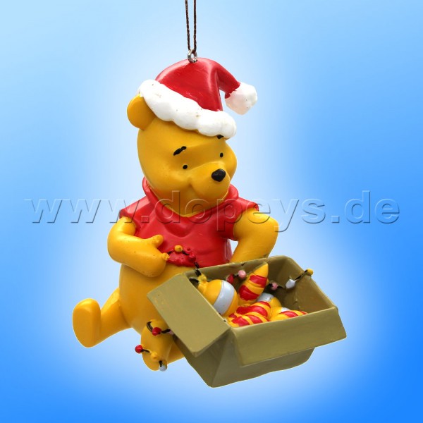 Kurt S. Adler - Disney "Puuh mit Weihnachtsmütze" Winnie Puuh Weihnachtsbaumanhänger / Ornament DN35036